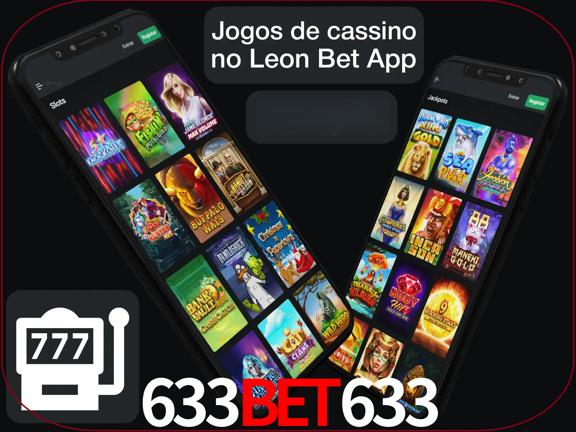 Escolha quais jogos de cassino jogar no app.