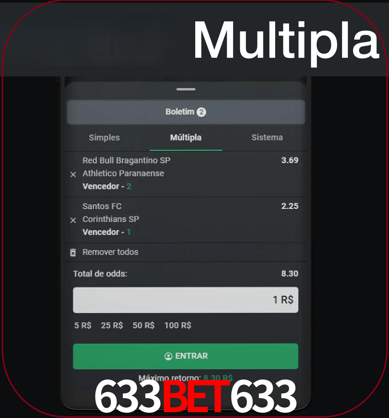 Faça apostas mais valiosas com mais de duas apostas.